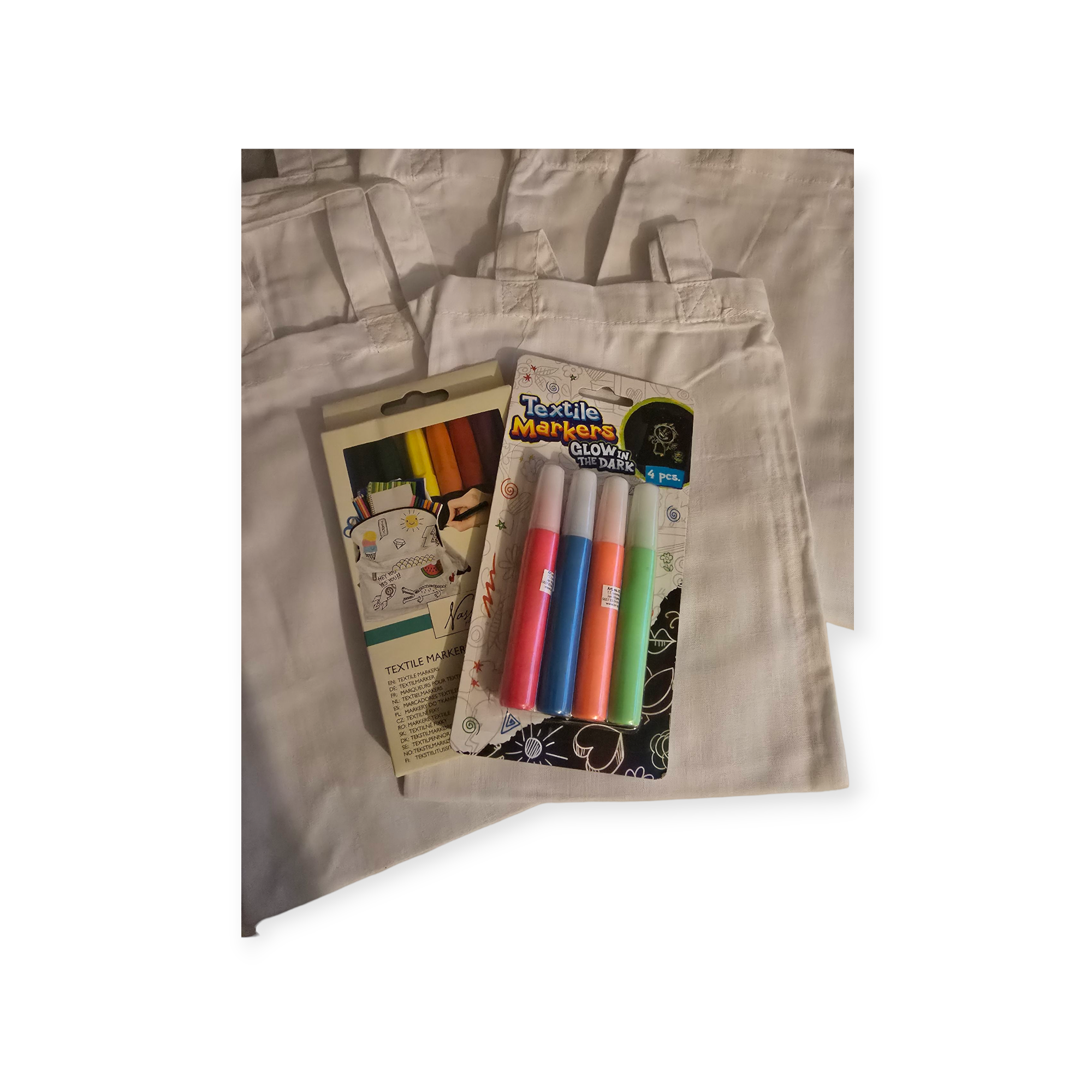 Design je eigen tasjes/ Tassen versier set