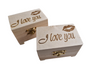 Houten kistje "I love you" voor geurblokjes