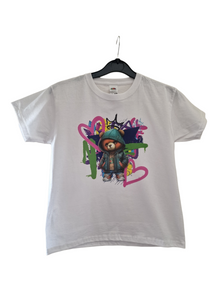 T-shirt - Beer met graffiti