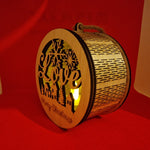 Houten 3D Kerstbal/ kersthanger Love