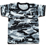 T-shirt korte mouwen camo met tekst of afbeelding