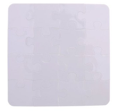 Plastic jingsaw puzzel 13 x 13 cm. - 16 stukjes