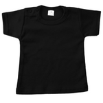 T-shirt korte mouwen zwart of wit met tekst of afbeelding